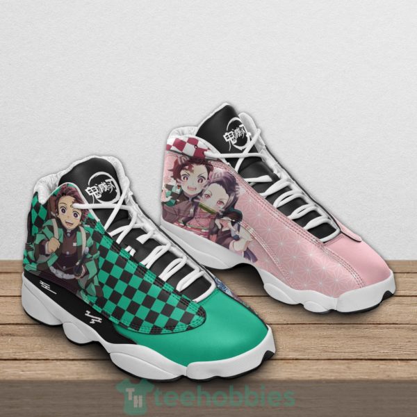 kny tanjiro x nezuko custom kny anime air jordan 13 shoes 2 nXyfk 600x600px KnY Tanjiro x Nezuko Custom KNY Anime Air Jordan 13 Shoes
