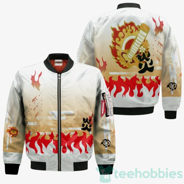 kyojuro rengoku custom demon slayer cosplay bomber jacket 3 jKDYz 600x600px Kyojuro Rengoku Custom Demon Slayer Cosplay Bomber Jacket