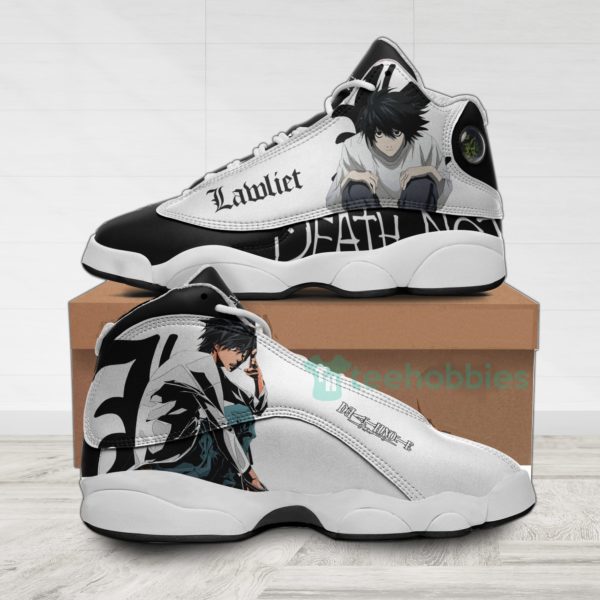 l lawliet custom death note anime air jordan 13 shoes 1 qUYBt 600x600px L Lawliet Custom Death Note Anime Air Jordan 13 Shoes