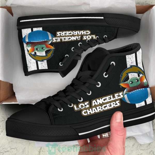 la chargers baby yoda high top shoes 2 GW5ir 600x600px LA Chargers Baby Yoda High Top Shoes