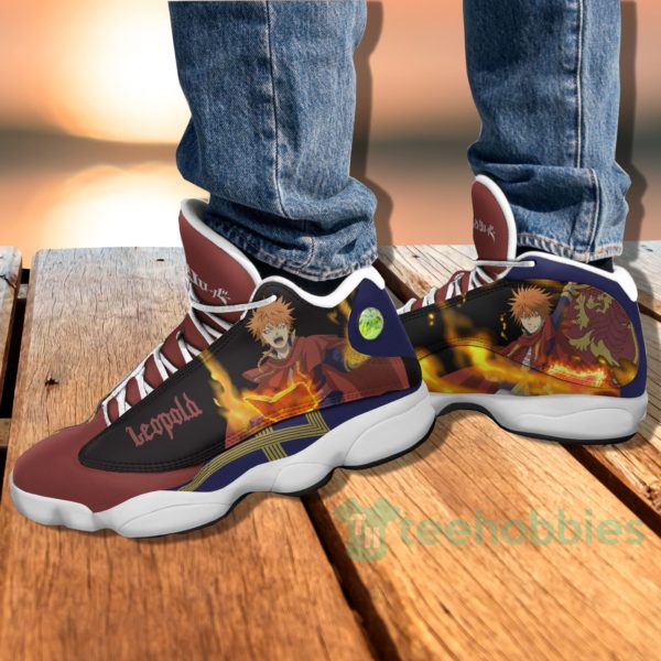 leopold vermillion custom black clover anime air jordan 13 shoes 4 XWOiU 600x600px Leopold Vermillion Custom Black Clover Anime Air Jordan 13 Shoes