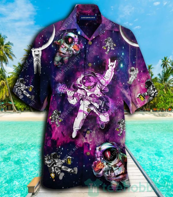 lets rock astronaut unisex hawaiian shirt 1 H0P3y 600x682px Let's Rock Astronaut Unisex Hawaiian Shirt