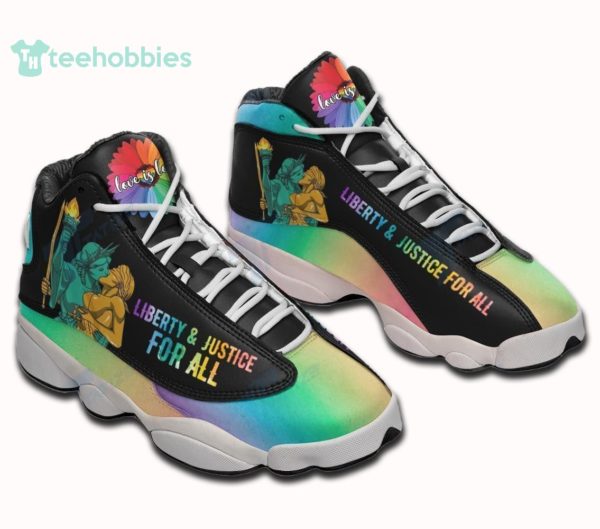 lgbt liberty and justice for all air jordan 13 sneaker shoes 1 Wy4ZC 600x529px Lgbt Liberty And Justice For All Air Jordan 13 Sneaker Shoes