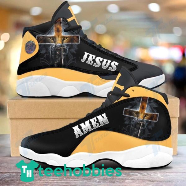 lion jesus amen air jordan 13 sneaker shoes 2 6f5T0 600x600px Lion Jesus Amen Air Jordan 13 Sneaker Shoes