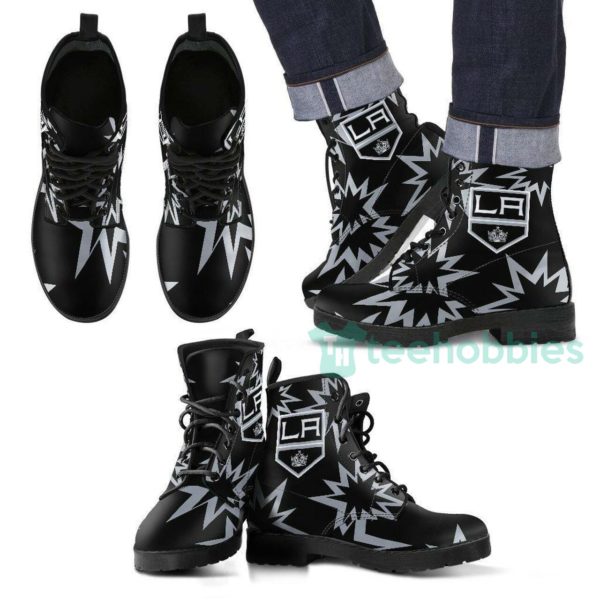 los angeles kings black leather boots shoes 1 Goxga 600x600px Los Angeles Kings Black Leather Boots Shoes