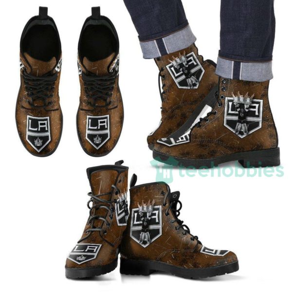 los angeles kings fans leather boots shoes 1 hWrhV 600x600px Los Angeles Kings Fans Leather Boots Shoes