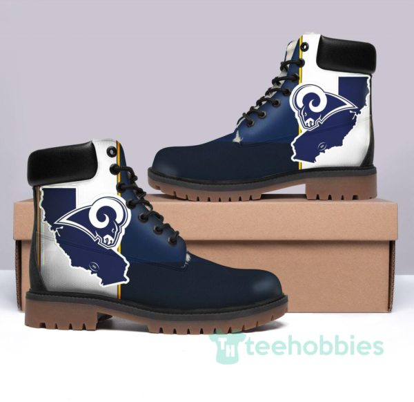 los angeles rams football leather boots men women 1 jsakG 600x582px Los Angeles Rams Football Leather Boots Men Women