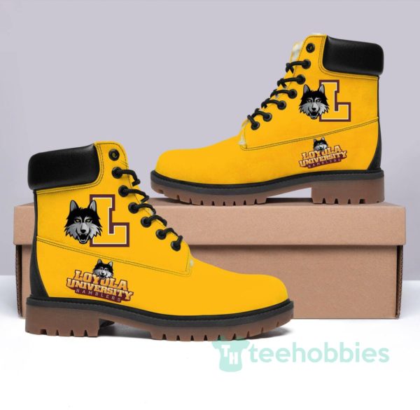 loyola chicago ramblers football leather boots men women shoes 1 ZGTPQ 600x585px Loyola Chicago Ramblers Football Leather Boots Men Women Shoes