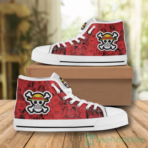 luffy jolly roger high top canvas shoes 1 Jrx3W 600x600px Luffy Jolly Roger High Top Canvas Shoes