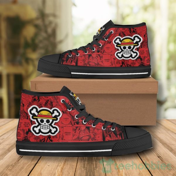 luffy jolly roger high top canvas shoes 2 cQgJI 600x600px Luffy Jolly Roger High Top Canvas Shoes