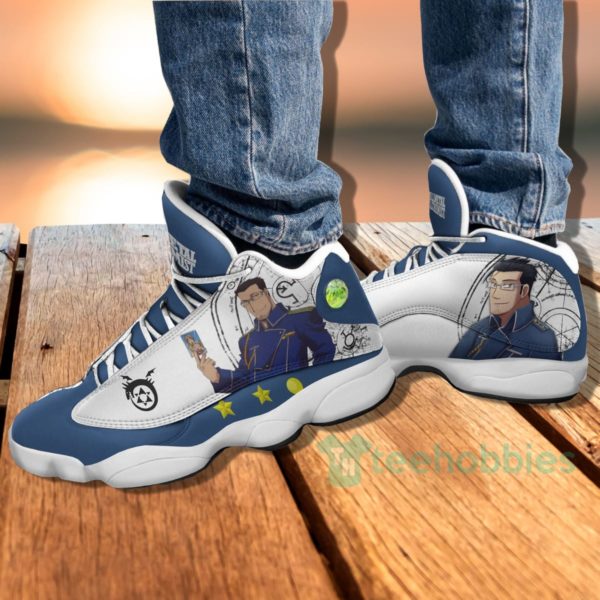 maes hughes custom anime fullmetal alchemist air jordan 13 shoes 3 gBfFK 600x600px Maes Hughes Custom Anime Fullmetal Alchemist Air Jordan 13 Shoes