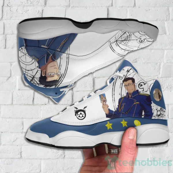 maes hughes custom anime fullmetal alchemist air jordan 13 shoes 4 g2mBq 600x600px Maes Hughes Custom Anime Fullmetal Alchemist Air Jordan 13 Shoes