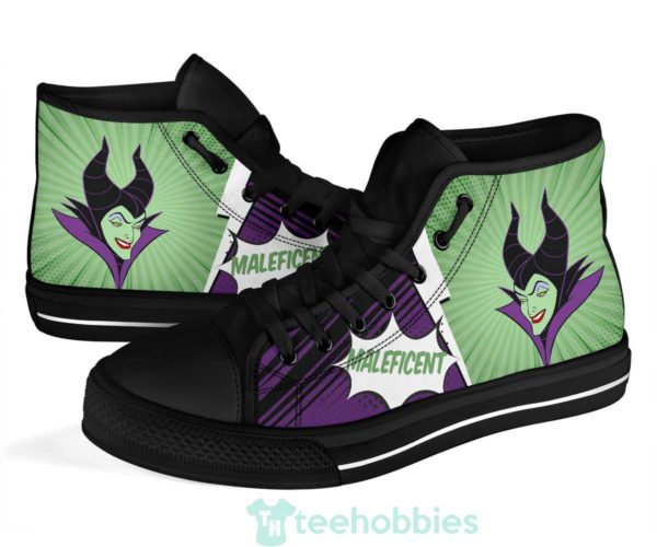 maleficent sneakers villain high top shoes fan gift 4 lOVNK 600x500px Maleficent Sneakers Villain High Top Shoes Fan Gift