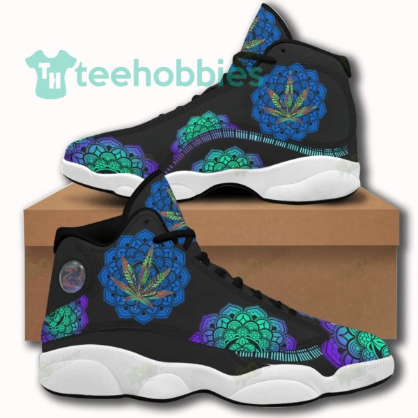 mandala and weed leaf air jordan 13 sneaker shoes 1 UoHqS 600x600px Mandala And Weed Leaf Air Jordan 13 Sneaker Shoes