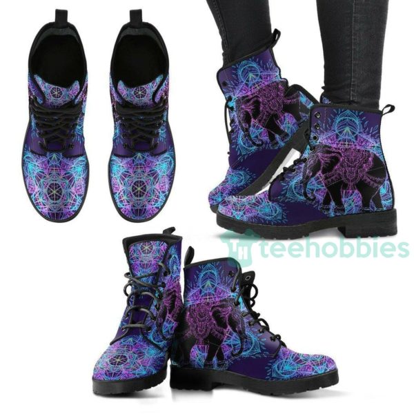 mandala elephant leather boots shoes men women 1 Anle6 600x600px Mandala Elephant Leather Boots Shoes Men Women