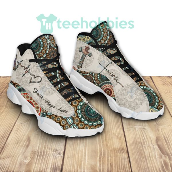 mandala faith hope love air jordan 13 sneaker shoes 2 I3fX0 600x600px Mandala Faith Hope Love Air Jordan 13 Sneaker Shoes