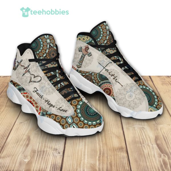 mandala faith hope love air jordan 13 sneaker shoes 2 mikfW 600x600px Mandala Faith Hope Love Air Jordan 13 Sneaker Shoes