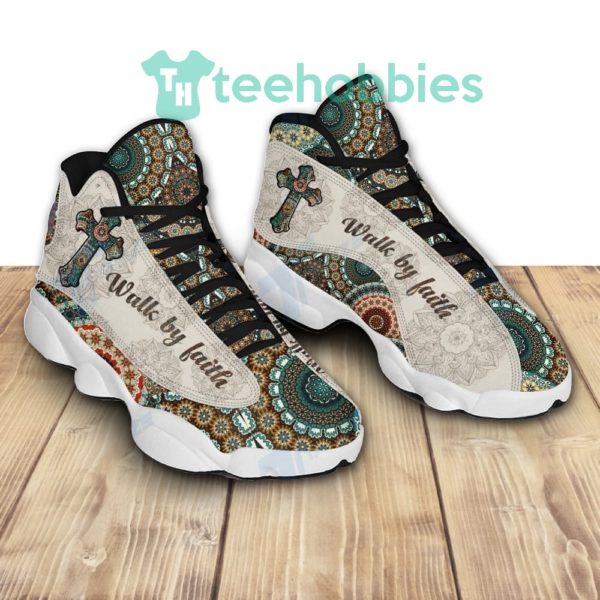 mandala pattern jesus air jordan 13 sneaker shoes 2 lMO2L 600x600px Mandala Pattern Jesus Air Jordan 13 Sneaker Shoes