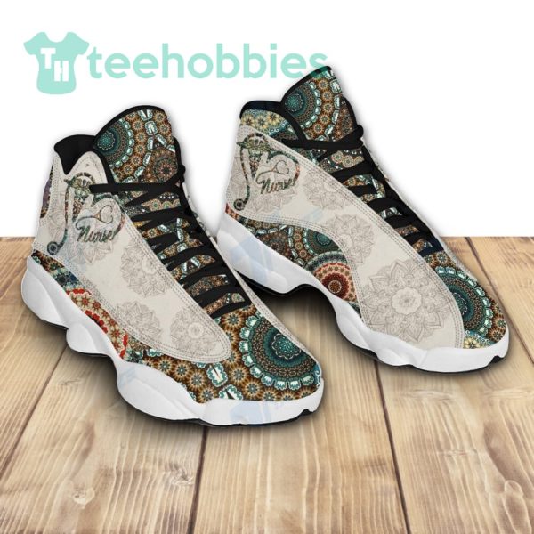 mandala pattern nurse air jordan 13 sneaker shoes 2 b9HHz 600x600px Mandala Pattern Nurse Air Jordan 13 Sneaker Shoes