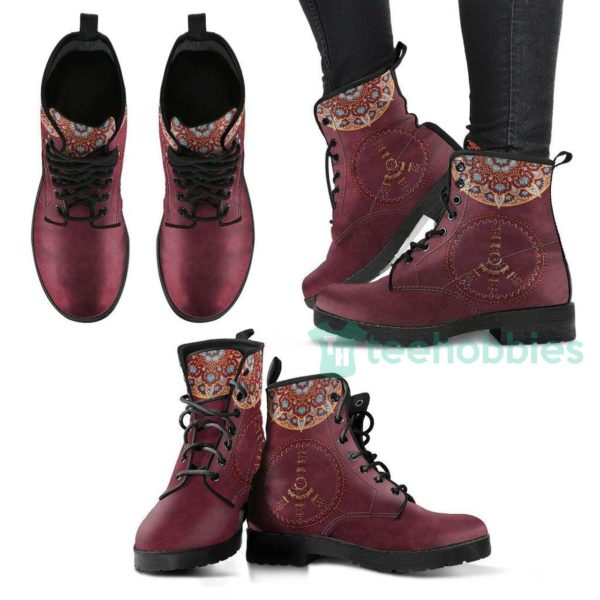 mandala peace leather boots shoes 1 1pp1A 600x600px Mandala Peace Leather Boots Shoes
