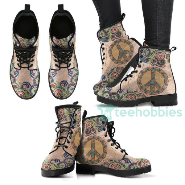 mandala peace leather boots shoes 1 40LXB 600x600px Mandala Peace Leather Boots Shoes