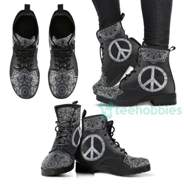 mandala peace leather boots shoes 1 sRVBc 600x600px Mandala Peace Leather Boots Shoes
