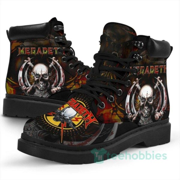megadeth rock band leather boots men women shoes 1 xYfDq 600x600px Megadeth Rock Band Leather Boots Men Women Shoes