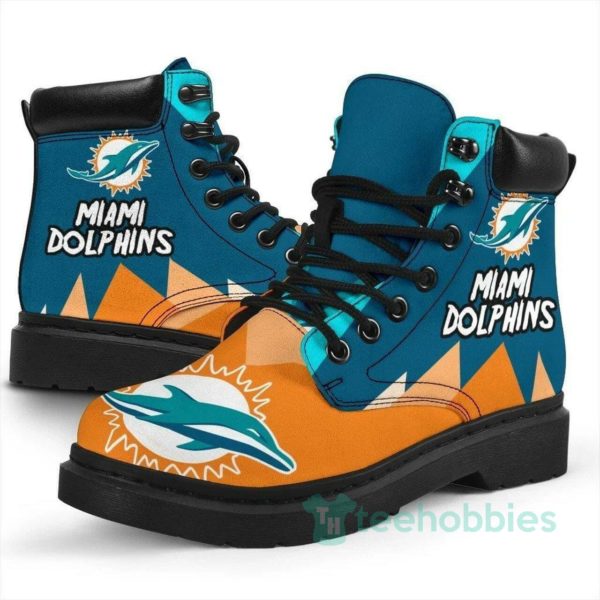 miami dolphins football leather boots men women shoes 1 IkJRW 600x600px Miami Dolphins Football Leather Boots Men Women Shoes