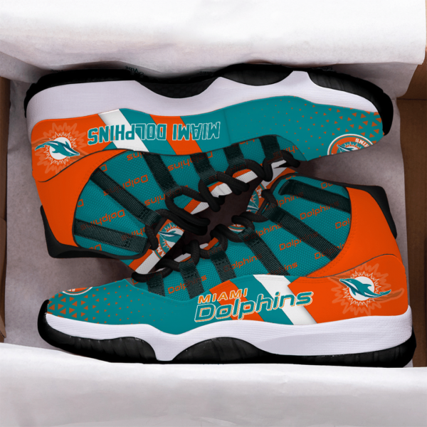 Miami Dolphins For Fans Air Jordan 11 Shoes - Women's Air Jordan 11 - Orange