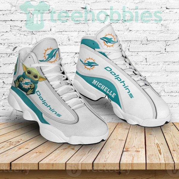 miami dolphins grogu baby yoda custom personalised air jordan 13 shoes mens womens 2 BCRC9 600x600px Miami Dolphins Grogu Baby Yoda Custom Personalised Air Jordan 13 Shoes s