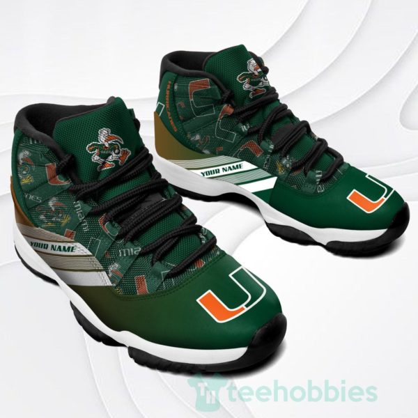 miami hurricanes customized new air jordan 11 shoes 2 IWZYA 600x600px Miami Hurricanes Customized New Air Jordan 11 Shoes