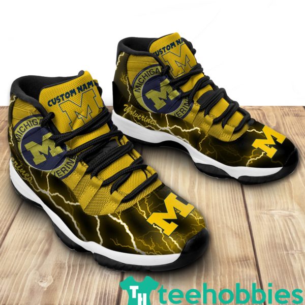 michigan wolverines custom name air jordan 11 shoes sneakers mens womens personalized gifts 2 5xgr0 600x600px Michigan Wolverines Custom Name Air Jordan 11 Shoes Sneakers Mens Womens Personalized Gifts