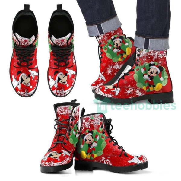 mickey christmas beautiful leather boots shoes 1 nz5EE 600x600px Mickey Christmas Beautiful Leather Boots Shoes