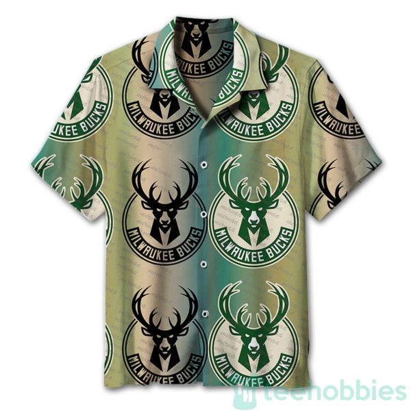milwaukee bucks logo hawaiian shirt 1 r9ECM 600x600px Milwaukee Bucks Logo Hawaiian Shirt