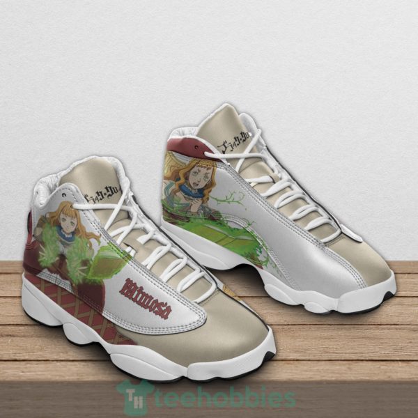 mimosa vermillion custom black clover anime air jordan 13 shoes 2 PVaSM 600x600px Mimosa Vermillion Custom Black Clover Anime Air Jordan 13 Shoes