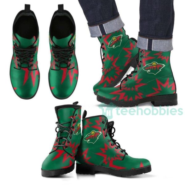 minnesota wild leather boots shoes men women 1 hsnKC 600x600px Minnesota Wild Leather Boots Shoes Men Women