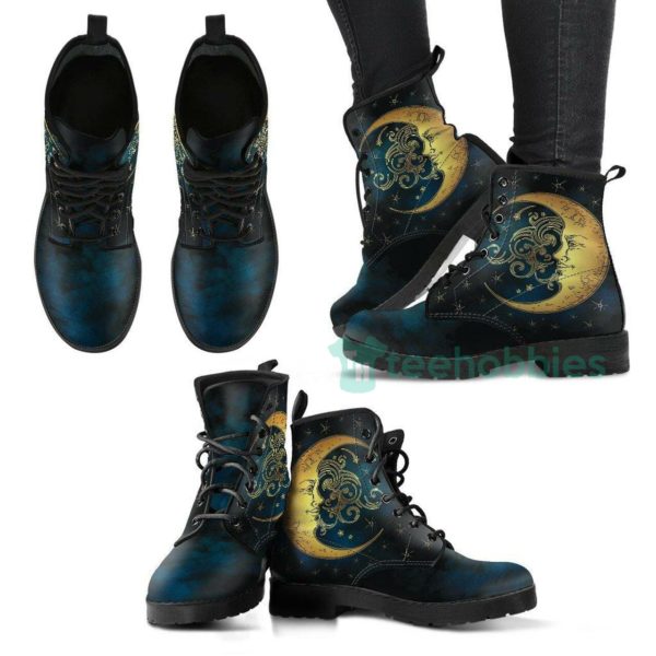 moon with swirl handcrafted boots fashion leather boots shoes 1 ZNM5S 600x600px Moon With Swirl Handcrafted Boots Fashion Leather Boots Shoes