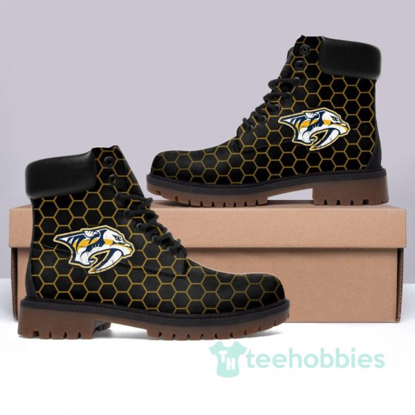 nashville predators hockey leather boots men women 1 Zu8BW 600x600px Nashville Predators Hockey Leather Boots Men Women