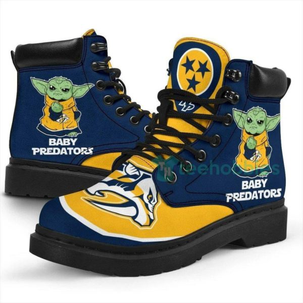 nashville predators hockey winter leather boots 1 3aHfg 600x600px Nashville Predators Hockey Winter Leather Boots