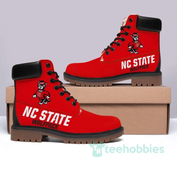 nc state wolfpack football leather boots men women shoes 1 fauho 600x585px Nc State Wolfpack Football Leather Boots Men Women Shoes