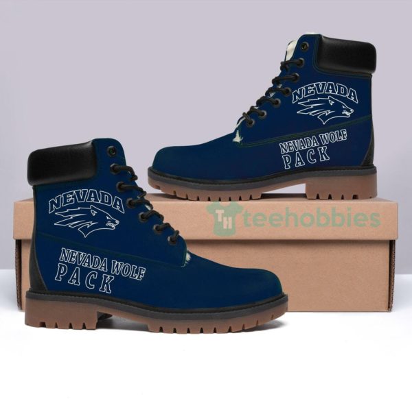 nevada wolf pack football winter leather boots 1 9fkHN 600x585px Nevada Wolf Pack Football Winter Leather Boots