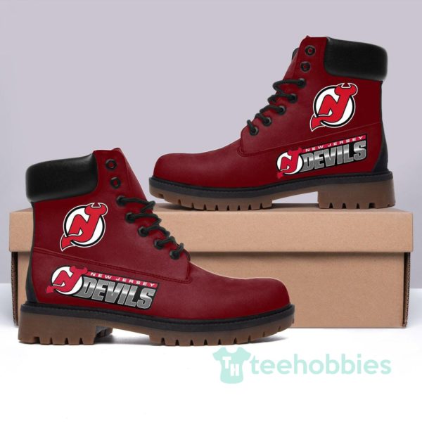 new jersey devils hockey leather boots men women shoes 1 j1UVM 600x600px New Jersey Devils Hockey Leather Boots Men Women Shoes