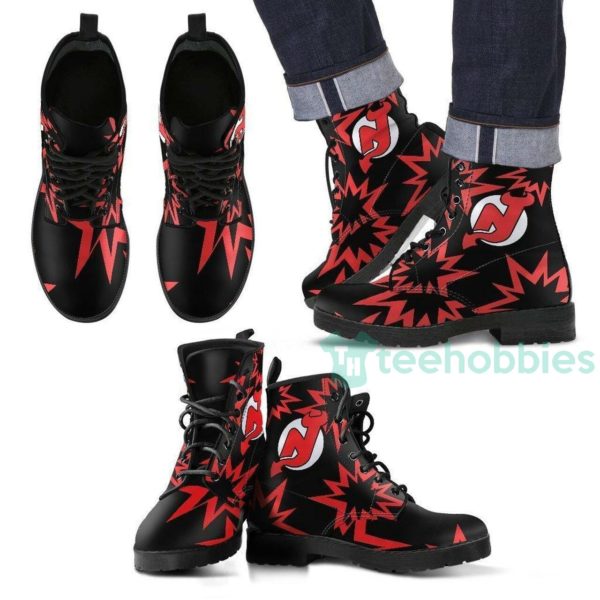 new jersey devils leather boots shoes 1 nHzW0 600x600px New Jersey Devils Leather Boots Shoes