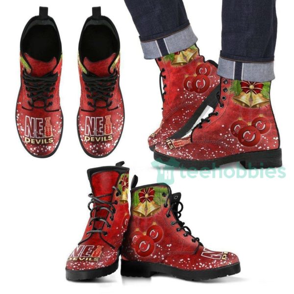 new jersey devils red leather boots shoes 1 kwMon 600x600px New Jersey Devils Red Leather Boots Shoes