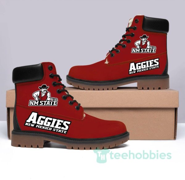 new mexico state aggies football leather boots men women shoes 1 N3acZ 600x585px New Mexico State Aggies Football Leather Boots Men Women Shoes