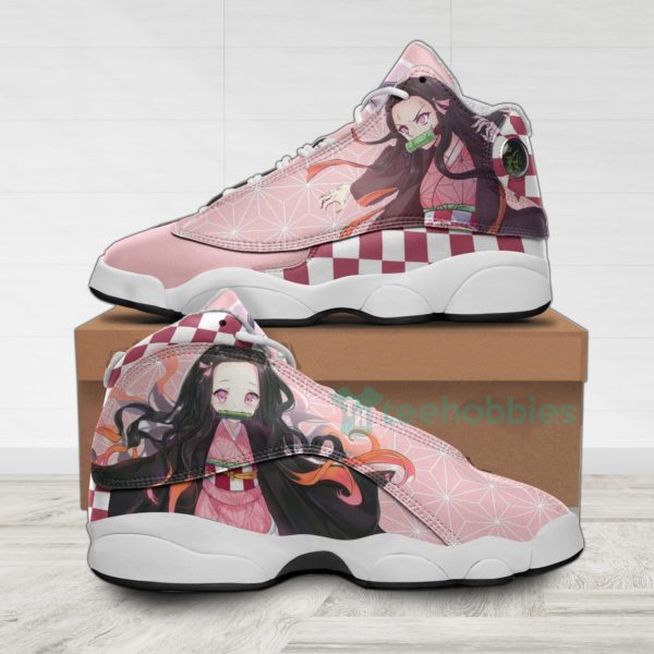 nezuko kamado custom kny anime air jordan 13 shoes 1 khvsB 600x600px Nezuko Kamado Custom KNY Anime Air Jordan 13 Shoes