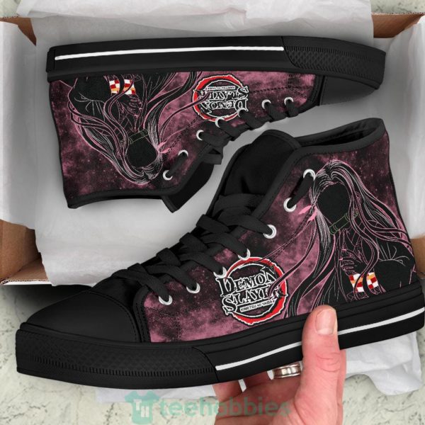 nezuko kimetsu no yaiba high top shoes anime fan 2 CgEYX 600x600px Nezuko Kimetsu No Yaiba High Top Shoes Anime Fan