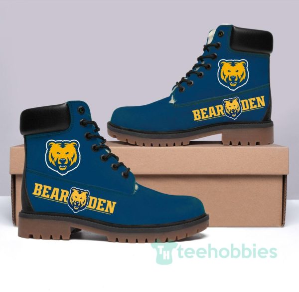 northern colorado bears football leather boots men women shoes 1 4Iphl 600x585px Northern Colorado Bears Football Leather Boots Men Women Shoes