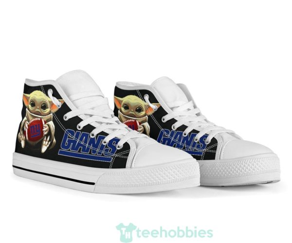 ny giants cute baby yoda high top shoes fan gift 4 iEDSU 600x500px NY Giants Cute Baby Yoda High Top Shoes Fan Gift