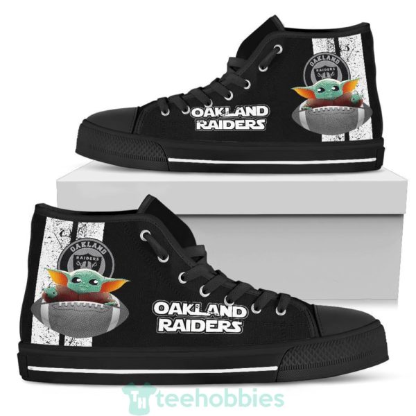 oakland raiders baby yoda high top shoes 1 kC9Zn 600x600px Oakland Raiders Baby Yoda High Top Shoes